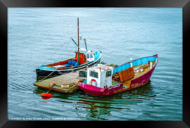 Boats of Conwy Framed Print by Mike Shields