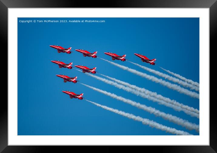 Red Arrows Team 2023 Framed Mounted Print by Tom McPherson