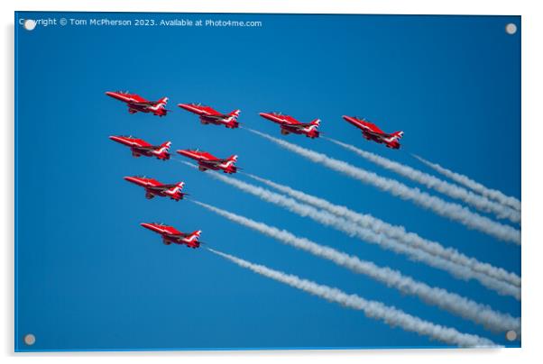 Red Arrows Team 2023 Acrylic by Tom McPherson