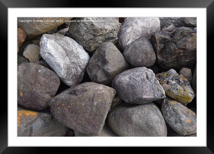 Stone Wall 5A Framed Mounted Print by Philip Lehman