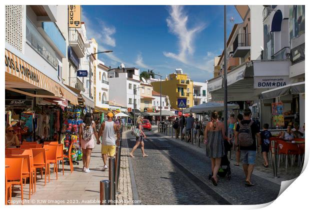 Colourful Carvoeiro Shopping Print by RJW Images