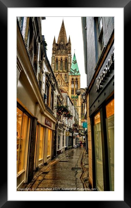 Turo cathedral spire Framed Mounted Print by Les Schofield