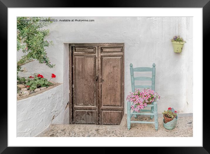 A View of Frigiliana, Spain   Framed Mounted Print by Jo Sowden