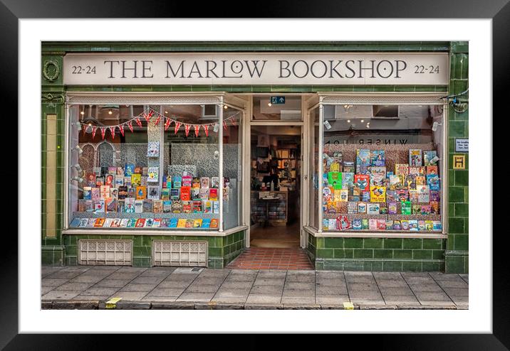 The Marlow Bookshop Framed Mounted Print by Kevin Hellon