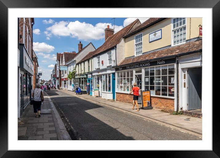 Looking down Tthe Butter Market, Thame Framed Mounted Print by Kevin Hellon