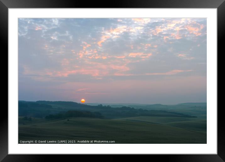Northumberland Sunset Framed Mounted Print by David Lewins (LRPS)