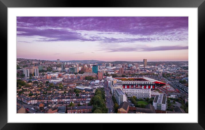 Sheffield is Red Framed Mounted Print by Apollo Aerial Photography
