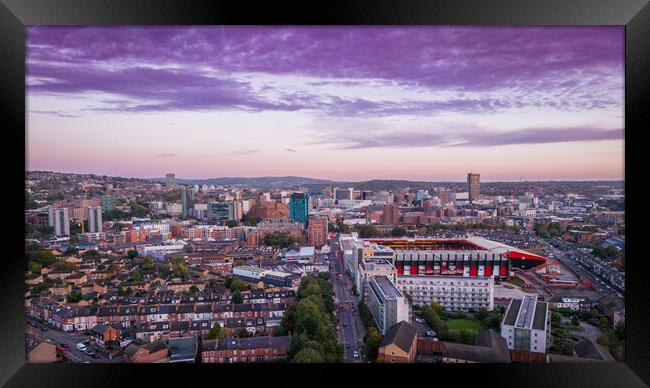 Sheffield is Red Framed Print by Apollo Aerial Photography