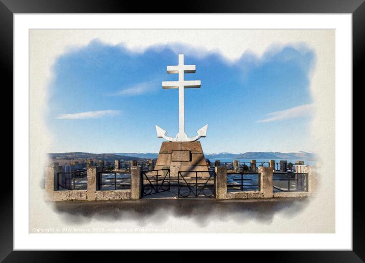 Lyle Hill's Free French Memorial Framed Mounted Print by RJW Images