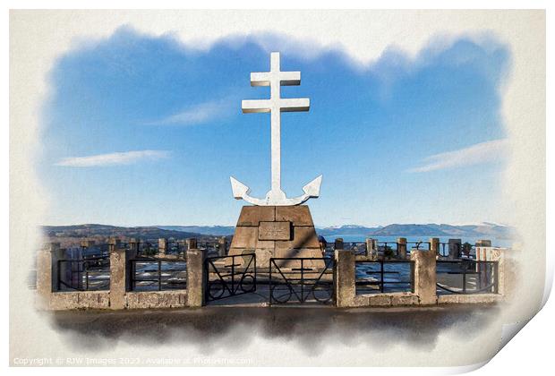 Lyle Hill's Free French Memorial Print by RJW Images