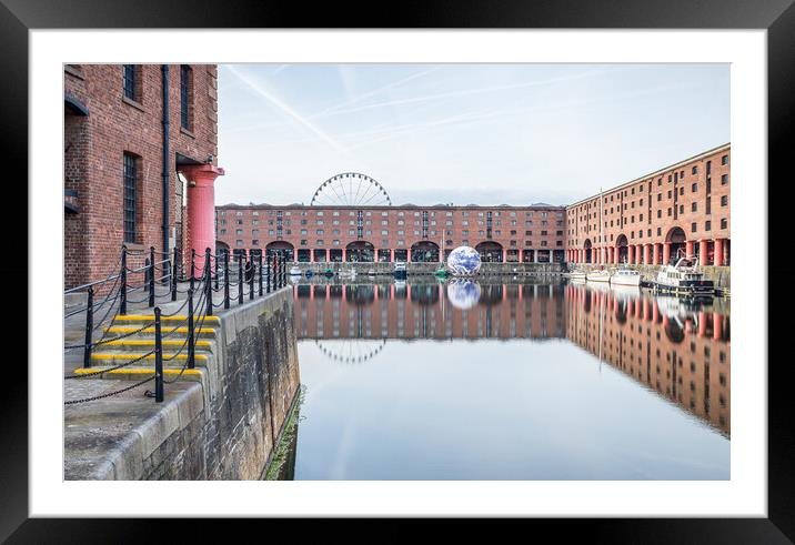 Floating Earth in Liverpool Framed Mounted Print by Jason Wells