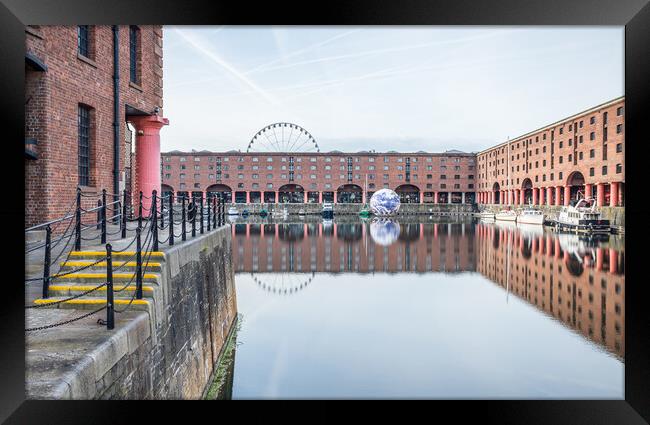 Floating Earth in Liverpool Framed Print by Jason Wells