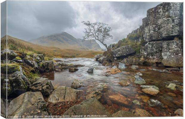 Glencoe  Scotland A Storm Brewing Canvas Print by Janet Marsh  Photography