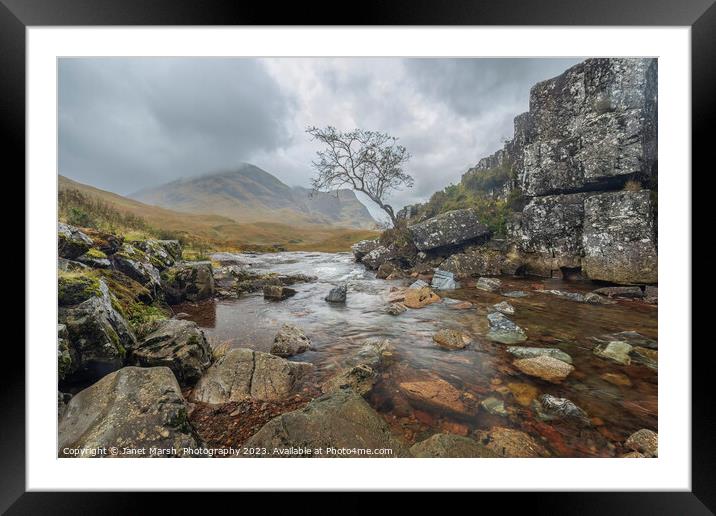 Glencoe  Scotland A Storm Brewing Framed Mounted Print by Janet Marsh  Photography