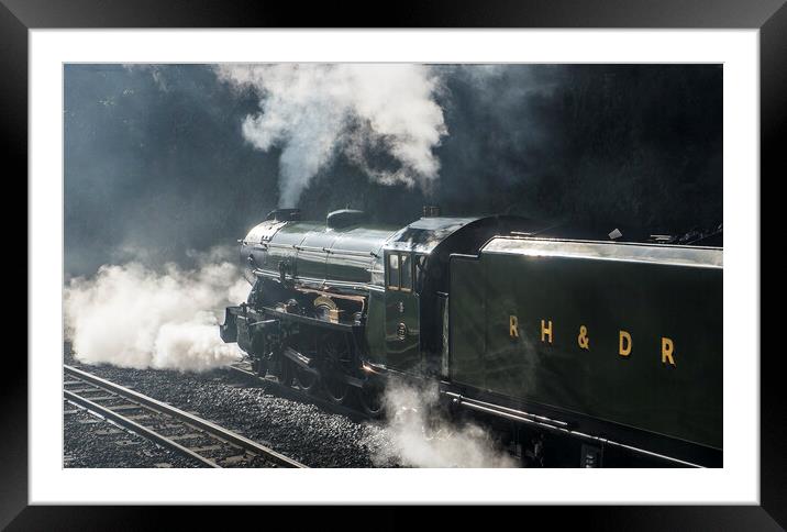 The Romney, Hythe and Dymchurch Railway Framed Mounted Print by Philip Enticknap