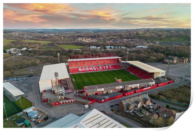 Oakwell Sunset Print by Apollo Aerial Photography