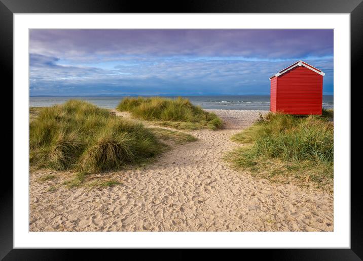 Findhorn Beach Huts Framed Mounted Print by Peter Stuart