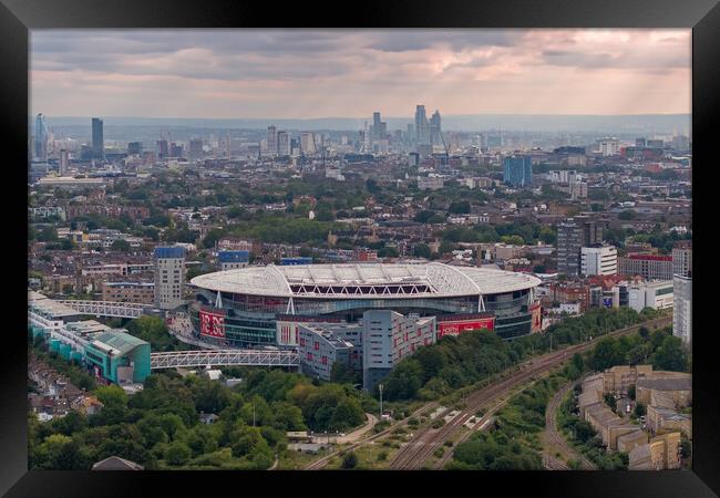 The Emirates London Backdrop Framed Print by Apollo Aerial Photography