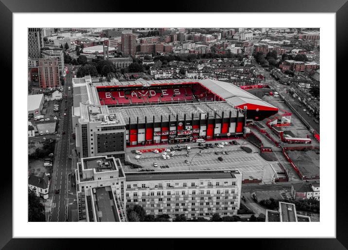 Sheffield United Red Pop Framed Mounted Print by Apollo Aerial Photography