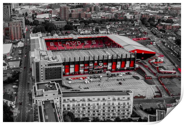 Sheffield United Red Pop Print by Apollo Aerial Photography
