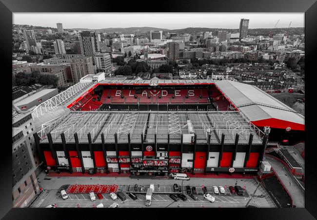 SUFC Red Pop Framed Print by Apollo Aerial Photography