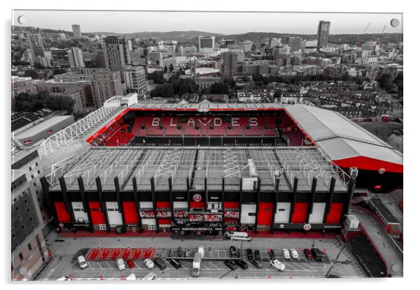 SUFC Red Pop Acrylic by Apollo Aerial Photography