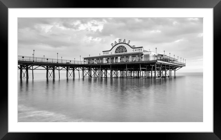 Cleethorpes Black and White Framed Mounted Print by Tim Hill