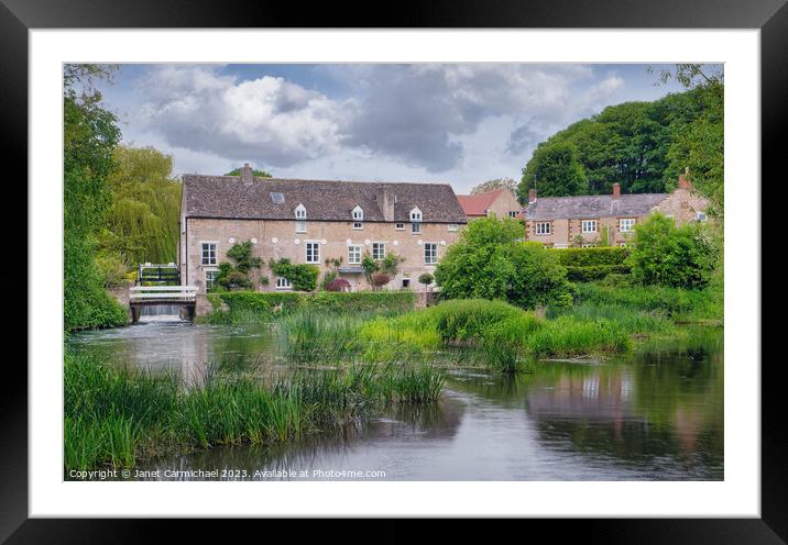 The Mill at Wadenhoe Framed Mounted Print by Janet Carmichael
