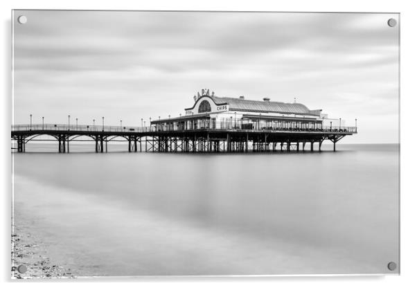 Cleethorpes Black and White Acrylic by Tim Hill