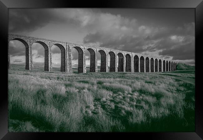 Ribblehead Viaduct in Black and White Framed Print by Paul Grubb