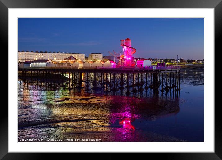 Herne Bay Pier Illuminations Framed Mounted Print by Alan Payton