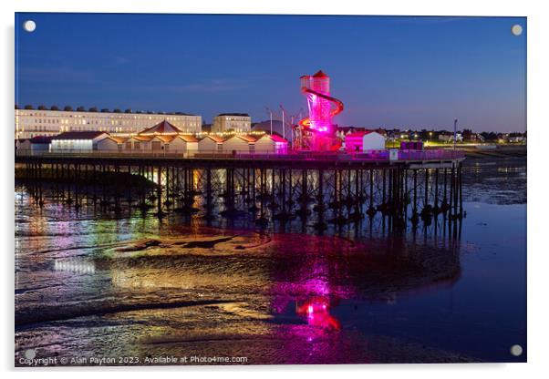 Herne Bay Pier Illuminations Acrylic by Alan Payton