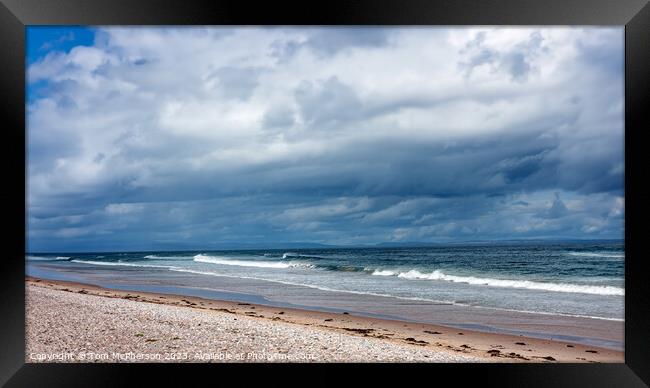 Findhorn Beach Seascape Framed Print by Tom McPherson