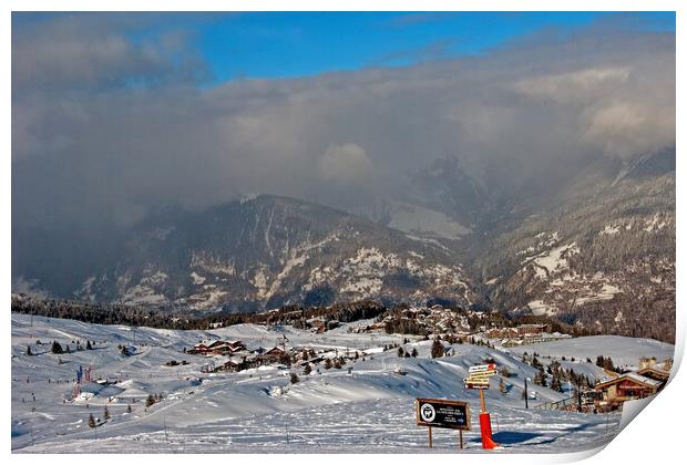 Courchevel 1850 3 Valleys French Alps France Print by Andy Evans Photos