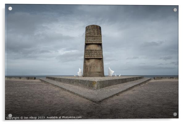 The Signal Monument, Normandy Acrylic by John Allsop
