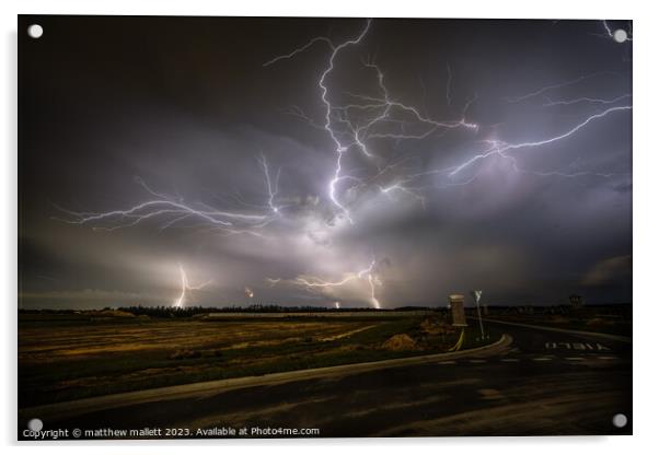 Davenport Lightning Storm Acrylic by matthew  mallett