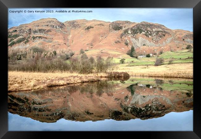 Little Langdale Reflections Framed Print by Gary Kenyon