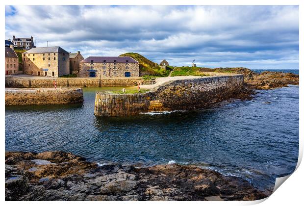 Harbour at Portsoy Print by John Frid