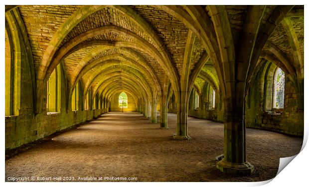 Fountains Abbey Print by Robert Hall