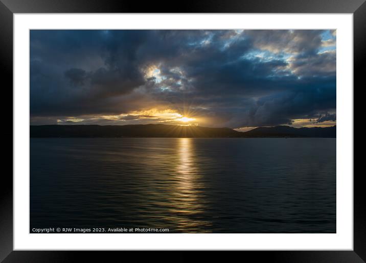 Sunset Over Argyll Hills Framed Mounted Print by RJW Images
