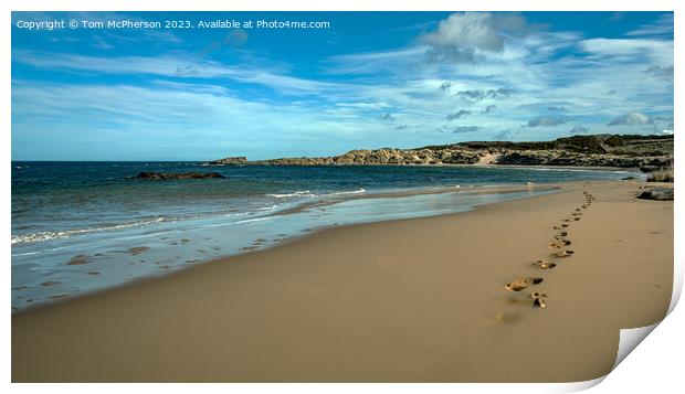 Footprints in the Sand Print by Tom McPherson