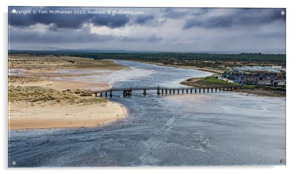 Lossiemouth Old Bridge Acrylic by Tom McPherson