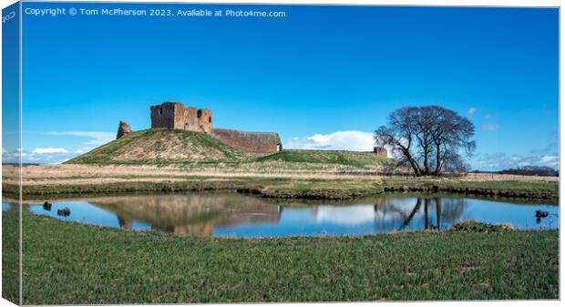 Duffus Castle and Loch Canvas Print by Tom McPherson