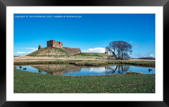 Duffus Castle and Loch Framed Mounted Print by Tom McPherson