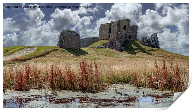 Duffus Castle and Moat Print by Tom McPherson