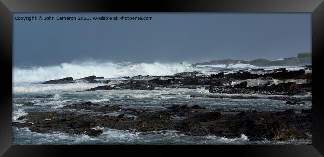 Skipi Geo in the Orkney Islands. Framed Print by John Cameron