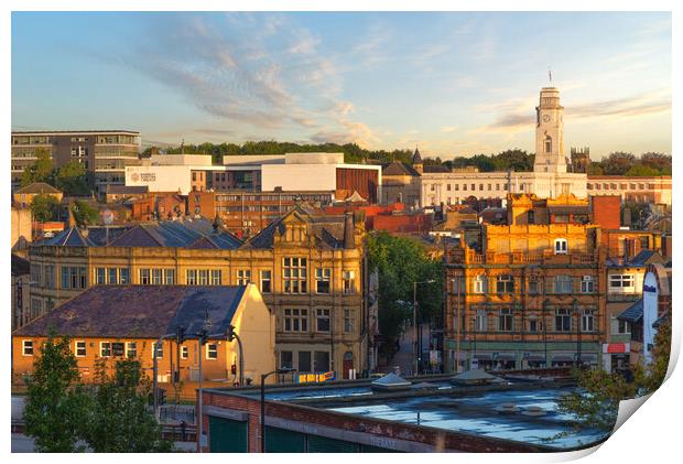 Barnsley Town Centre Print by Alison Chambers