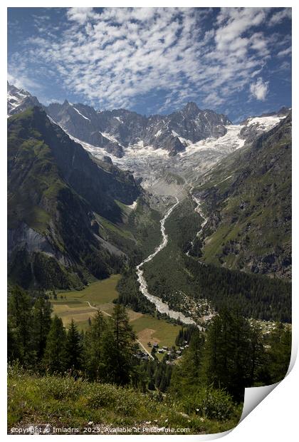 Mountain View, La Fouly, Switzerland Print by Imladris 