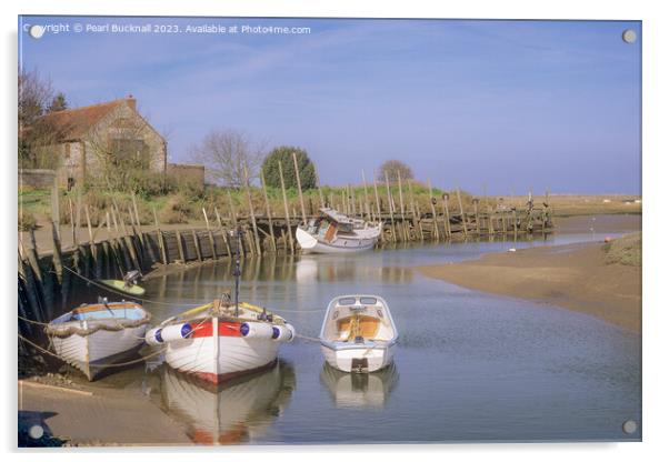 Blakeney Harbour Norfolk Coast East Anglia Acrylic by Pearl Bucknall