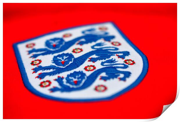 England Three Lions Shirt Badge Print by Andy Evans Photos